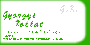 gyorgyi kollat business card